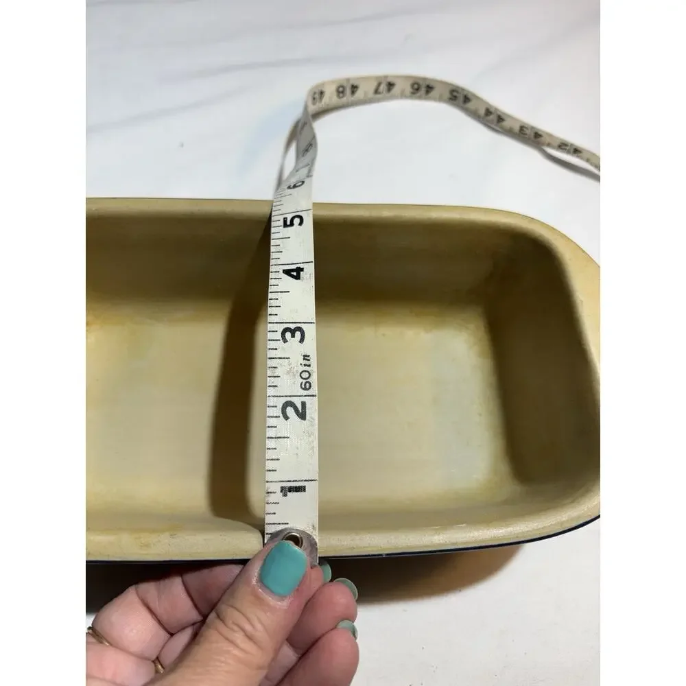 Vintage Stoneware Rectangular Baking Dish 9x4